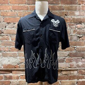 Local Authority LA “Mad Mickey” Flames Bowling Shirt